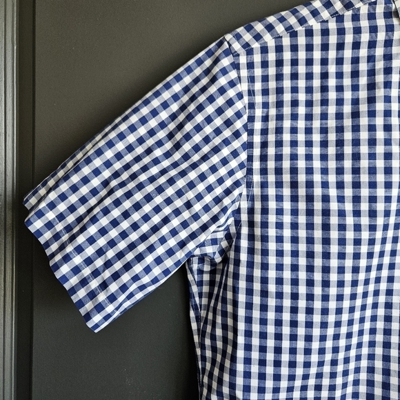 Brooks Brothers Mens Gingham Short Sleeve Button Down Sz Medium - Picture 4 of 9